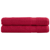 Vidaxl saunadoeken solund 2 st 600 g m² 80x200 cm rood