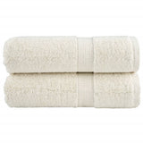 Vidaxl premium washandjes solund 2 stuks crème 30x30 cm 600 g m2