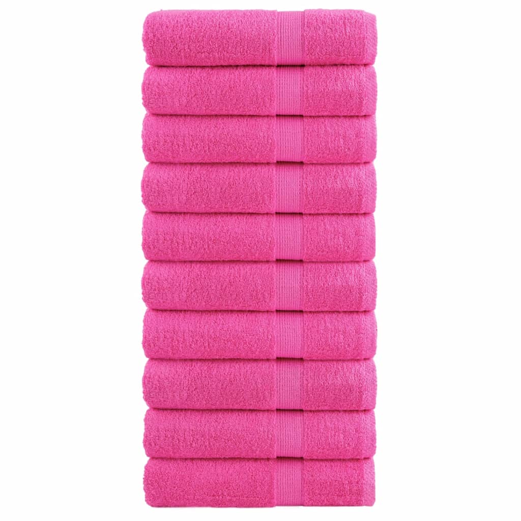 Vidaxl handdoeken solund 10 st 600 g m² 50x100 cm roze