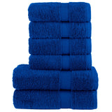 Vidaxl 6-delige handdoekenset solund 600 g m² blauw