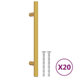 VidaXL Handvatten 20 st 128 mm roestvrij staal goudkleurig