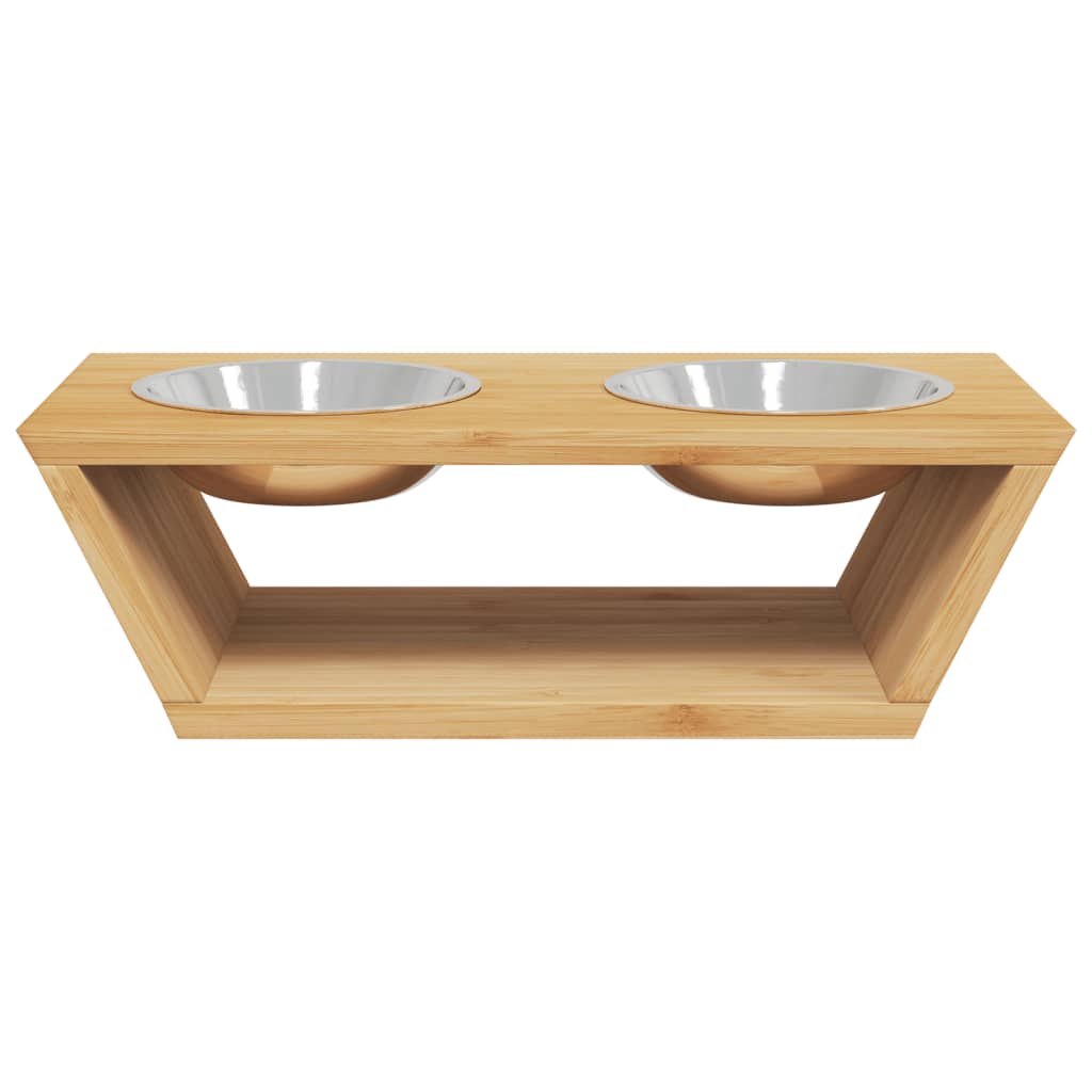 Vidaxl hondenvoerbakken verhoogd 35,5x18x10,5 cm bamboe