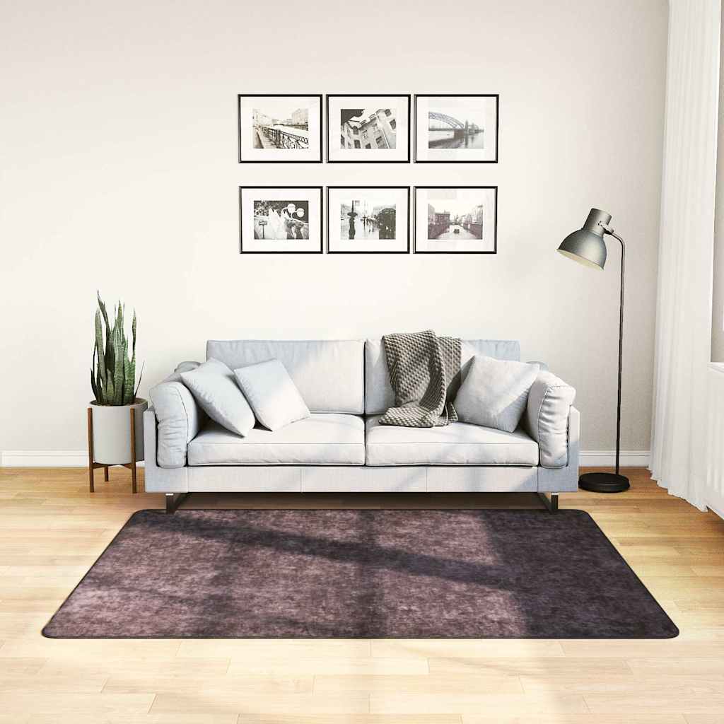 Vidaxl vloerkleed wasbaar anti-slip 120x170 cm antracietkleurig