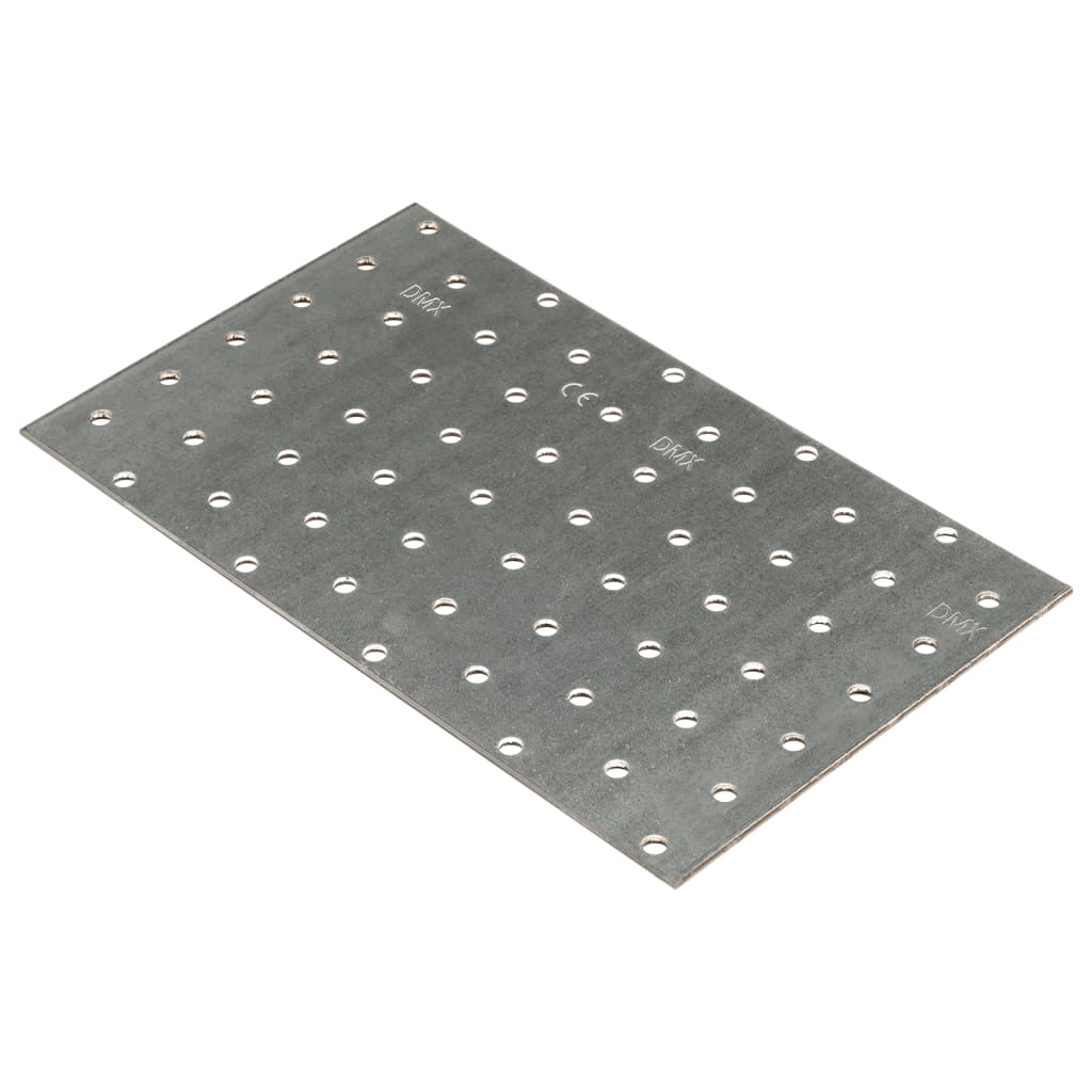 Vidaxl plaat geperforeerd 20 st 2 mm 200x120 mm gegalvaniseerd staal