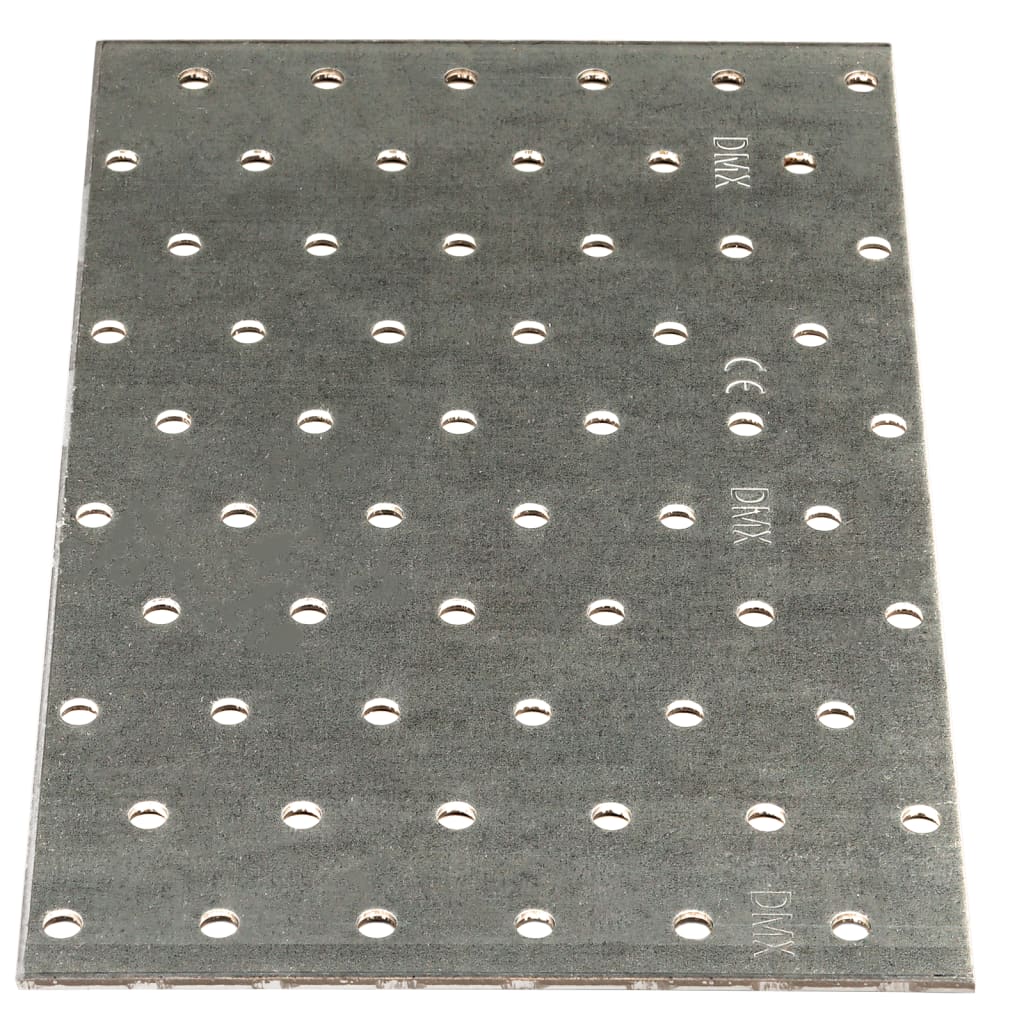 Vidaxl plaat geperforeerd 20 st 2 mm 200x120 mm gegalvaniseerd staal
