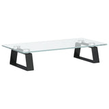 Vidaxl monitorstandaard 40x20x8 cm gehard glas en metaal zwart