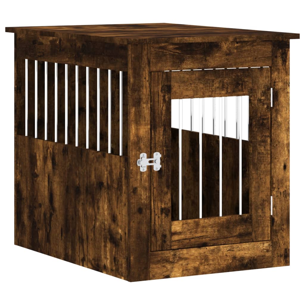 Vidaxl hondenbank 55x75x65 cm bewerkt hout gerookt eikenkleurig