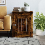 Vidaxl hondenbank 55x75x65 cm bewerkt hout gerookt eikenkleurig