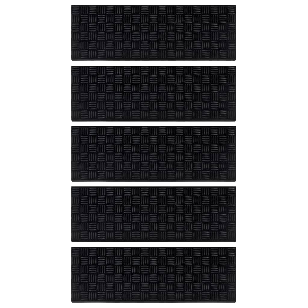 Vidaxl trapmatten 5 st 25x75 cm rubber