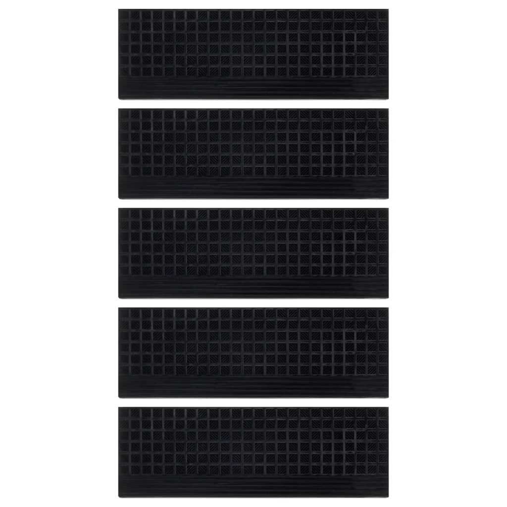 Vidaxl trapmatten 5 st 25x75 cm rubber