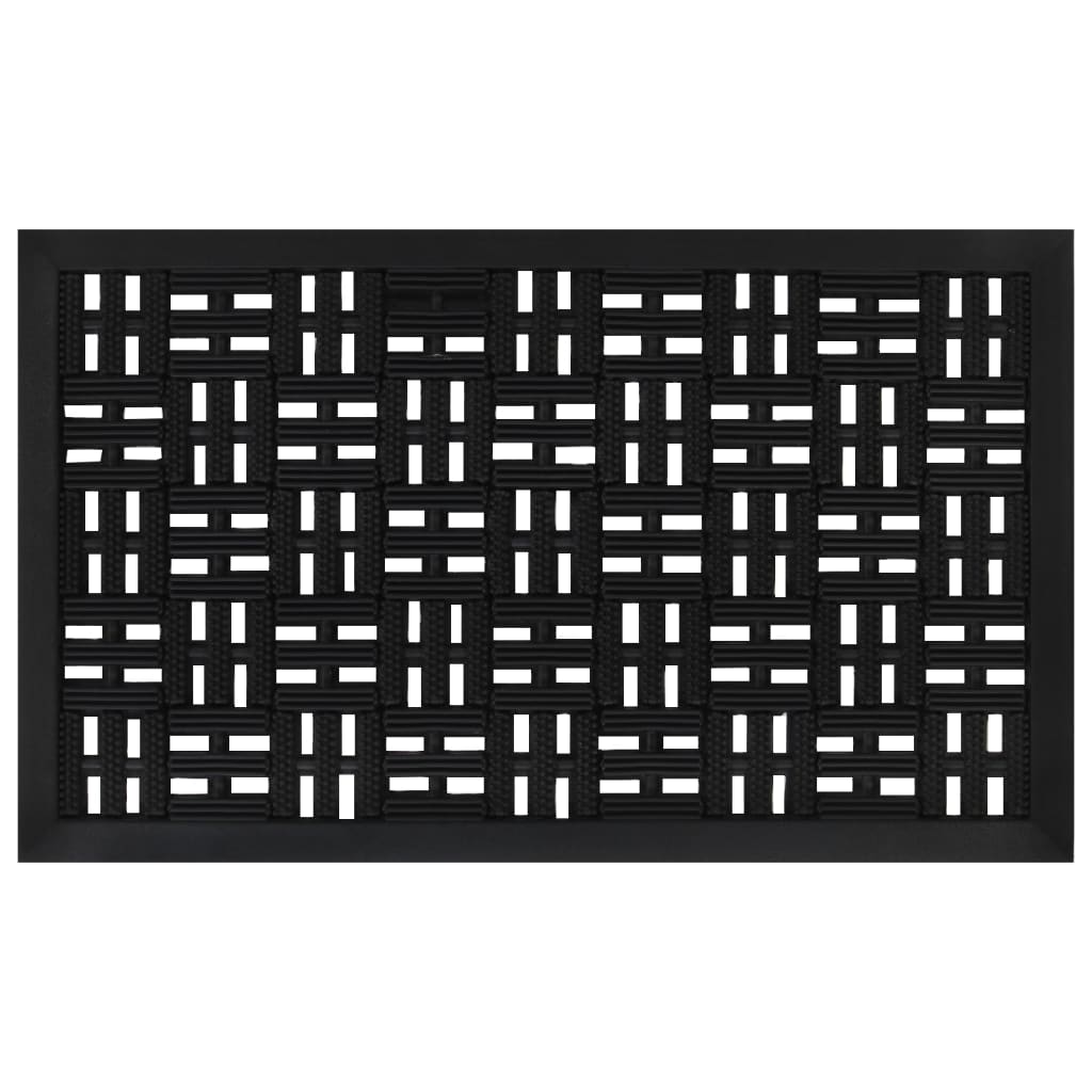 Vidaxl deurmat rechthoekig 45x75 cm rubber