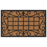Vidaxl deurmat rechthoekig 45x75 cm rubber en kokosvezel
