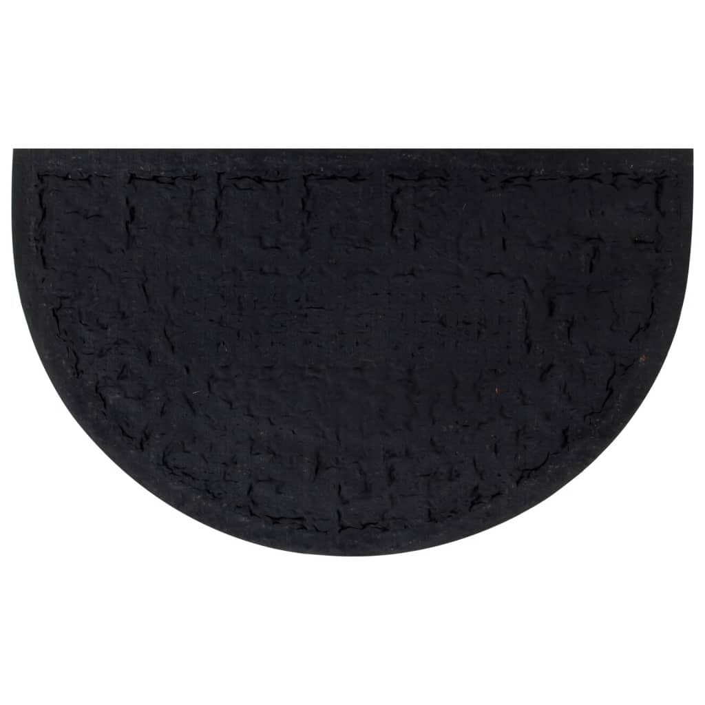 Vidaxl deurmat halfrond 45x75 cm rubber en kokosvezel