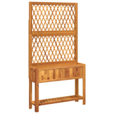 Vidaxl plantenbak met latwerk en schaap 100x32x185 cm acaciahout