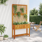 Vidaxl plantenbak met latwerk en schaap 100x32x185 cm acaciahout