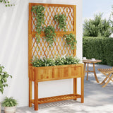 Vidaxl plantenbak met latwerk en schaap 100x32x185 cm acaciahout