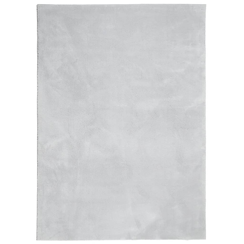 Vidaxl vloerkleed huarte laagpolig zacht wasbaar 120x170 cm grijs