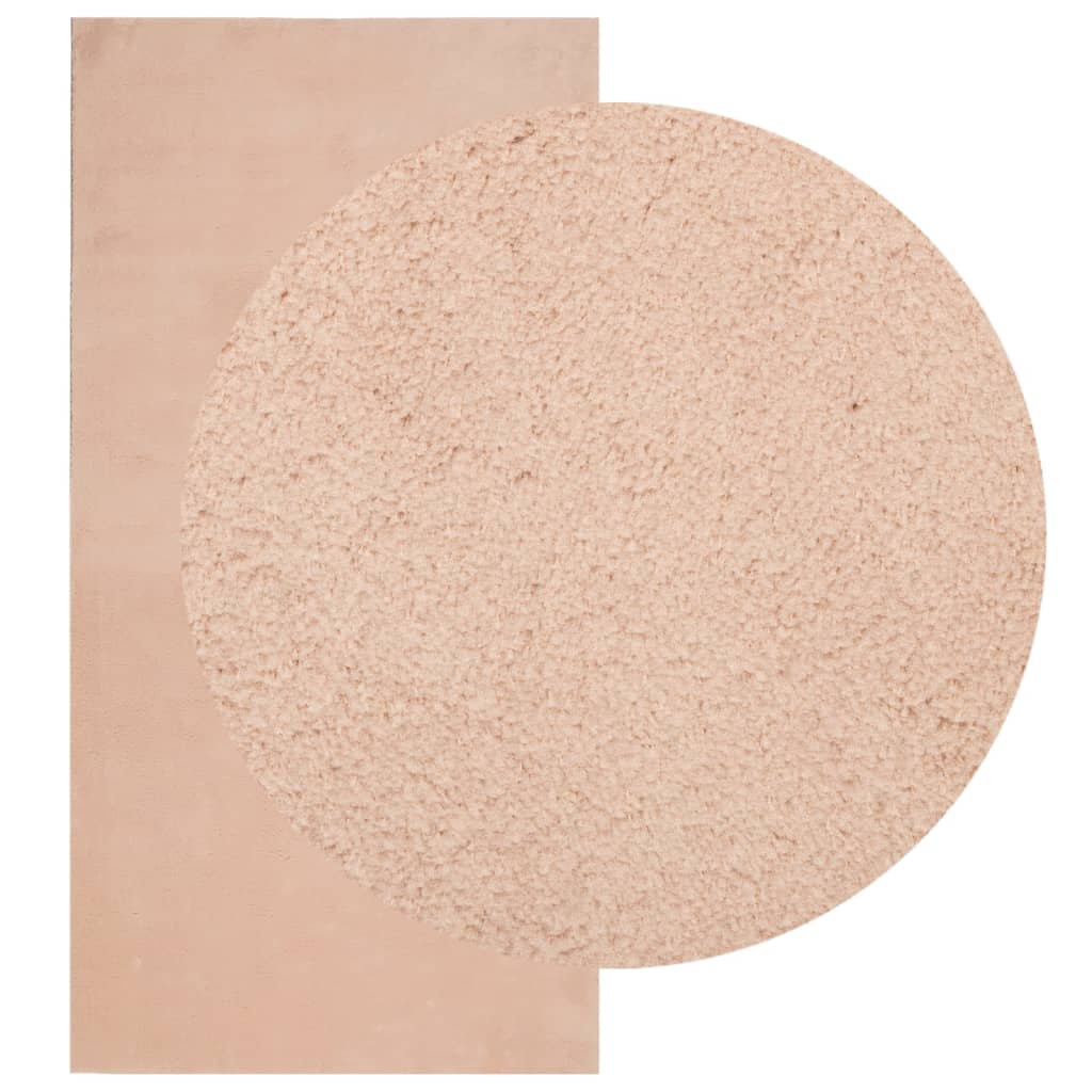 Vidaxl vloerkleed huarte laagpolig zacht wasbaar 100x200 cm roze