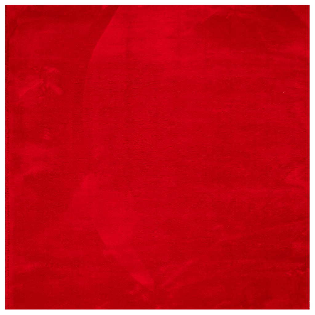 Vidaxl vloerkleed huarte laagpolig zacht wasbaar 160x160 cm rood