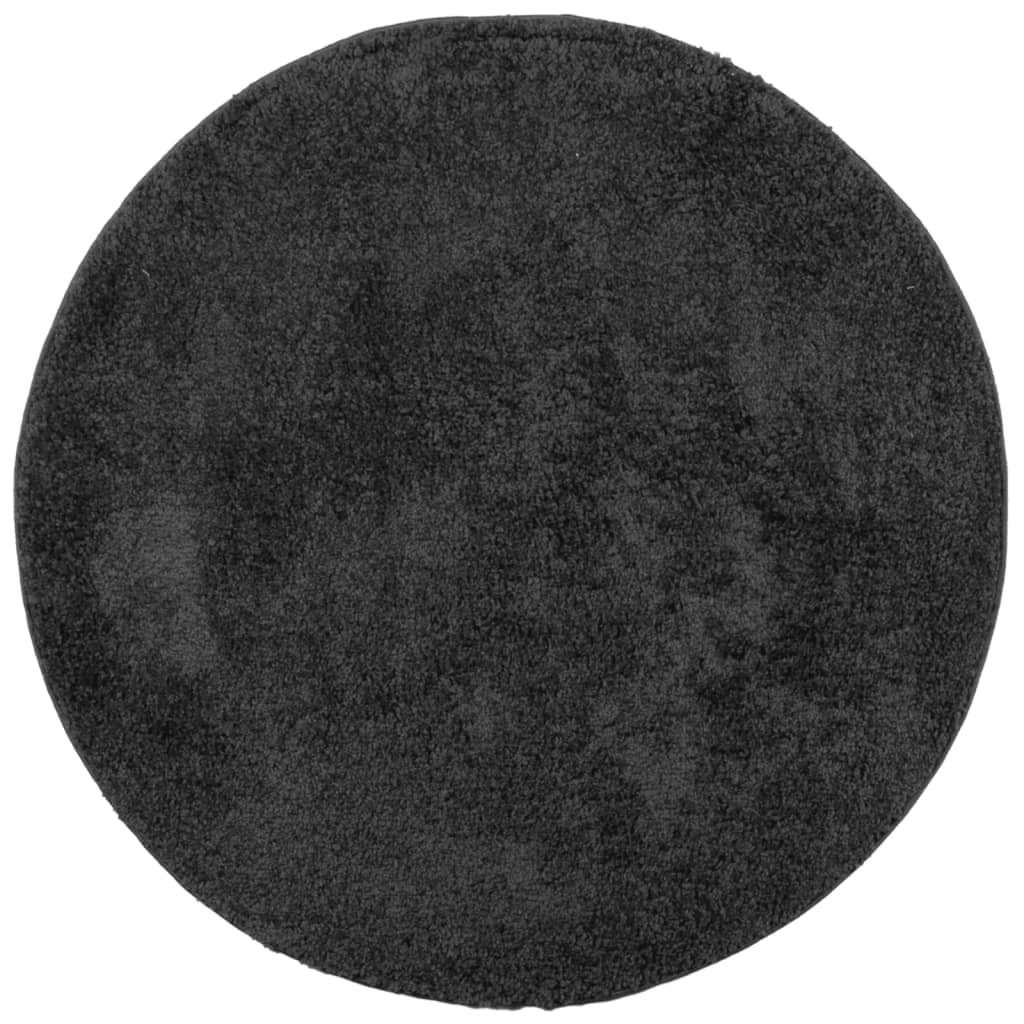 Vidaxl vloerkleed pamplona shaggy hoogpolig modern ø 120 cm antraciet