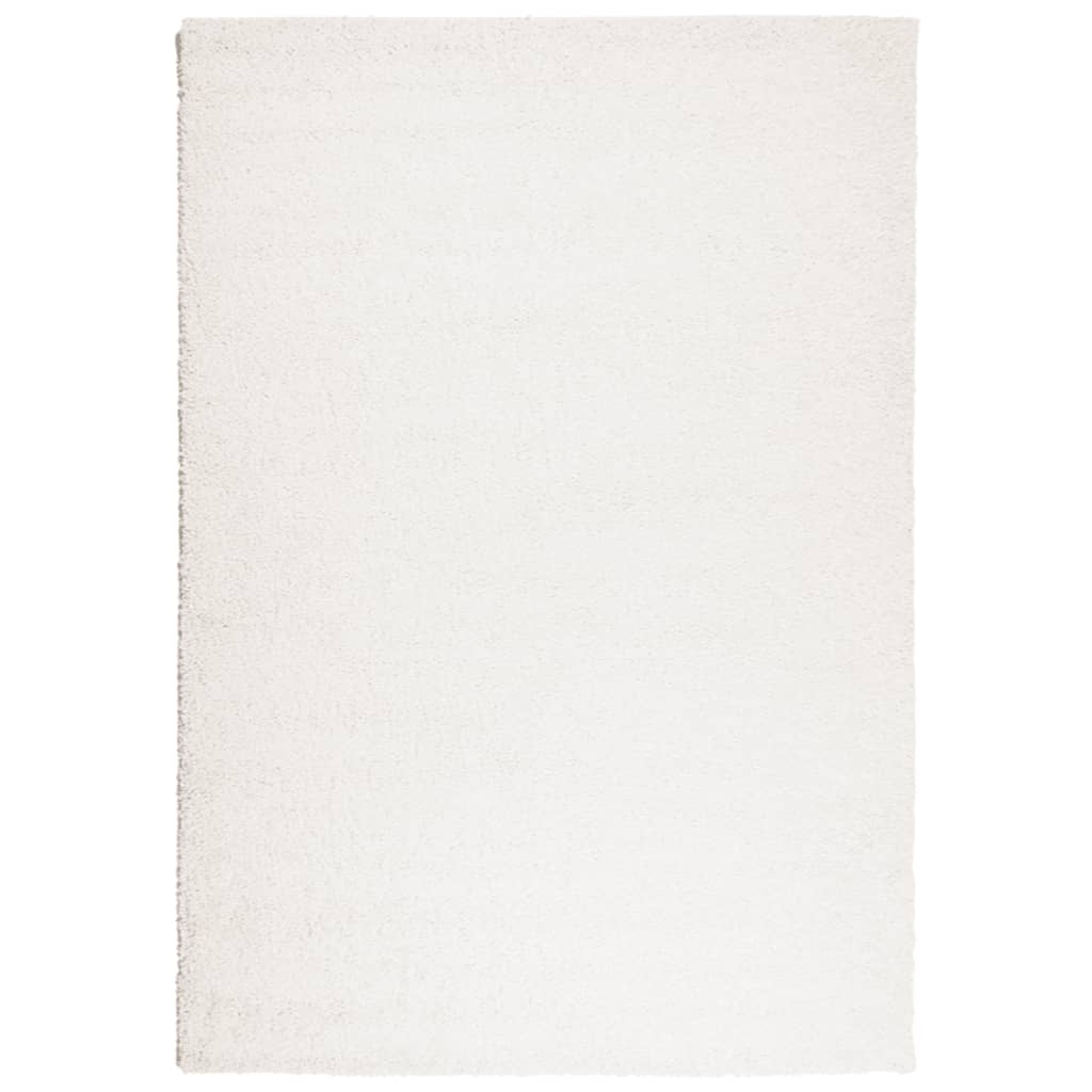 Vidaxl vloerkleed pamplona shaggy hoogpolig modern 140x200 cm crème