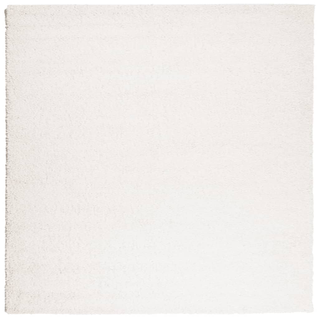 Vidaxl vloerkleed pamplona shaggy hoogpolig modern 160x160 cm crème