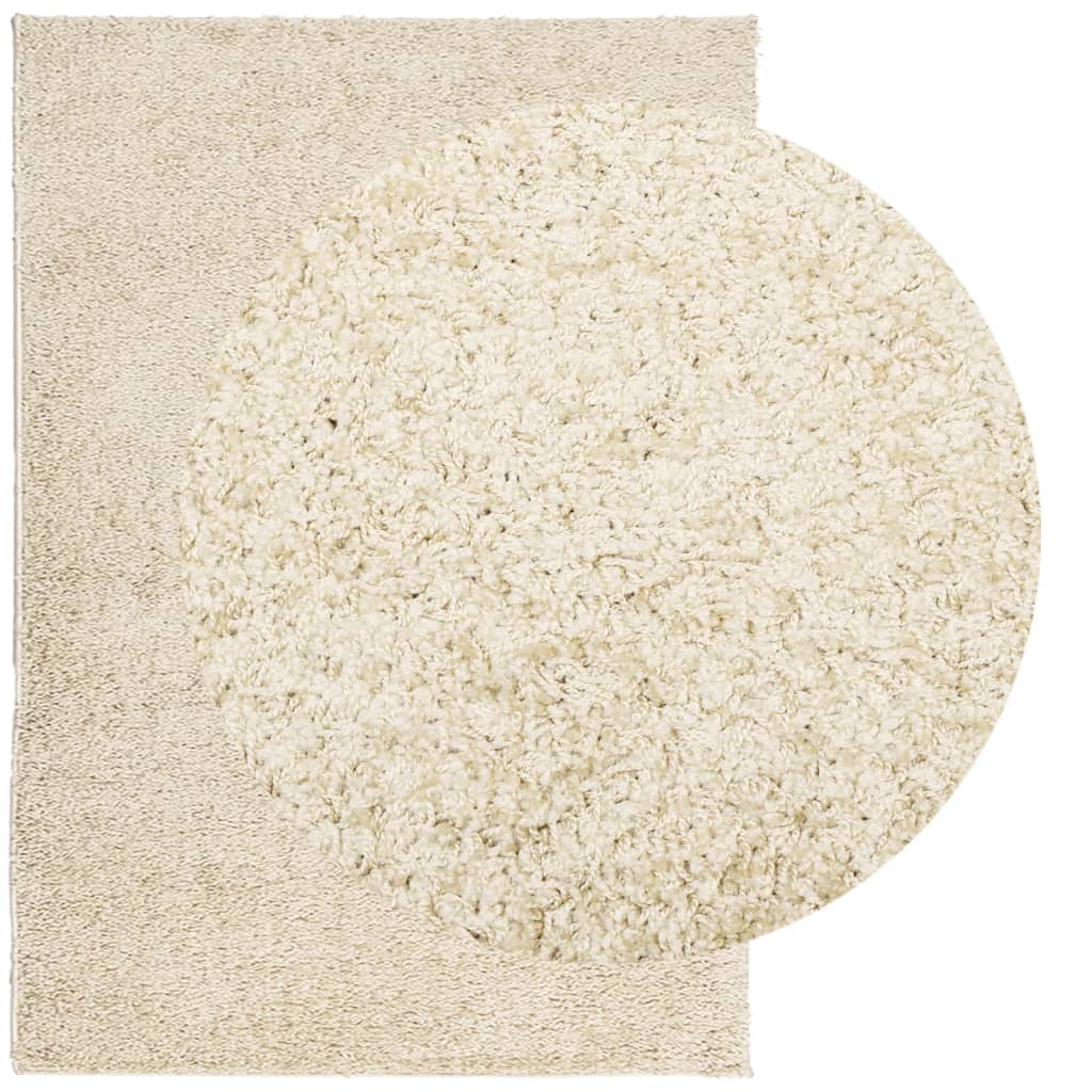Vidaxl vloerkleed pamplona shaggy hoogpolig modern 140x200 cm goud