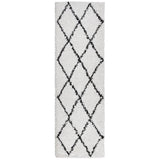 Vidaxl vloerkleed pamplona shaggy hoogpolig 80x250 cm crème en zwart