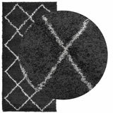 Vidaxl vloerkleed pamplona shaggy hoogpolig 100x200 cm zwart en crème