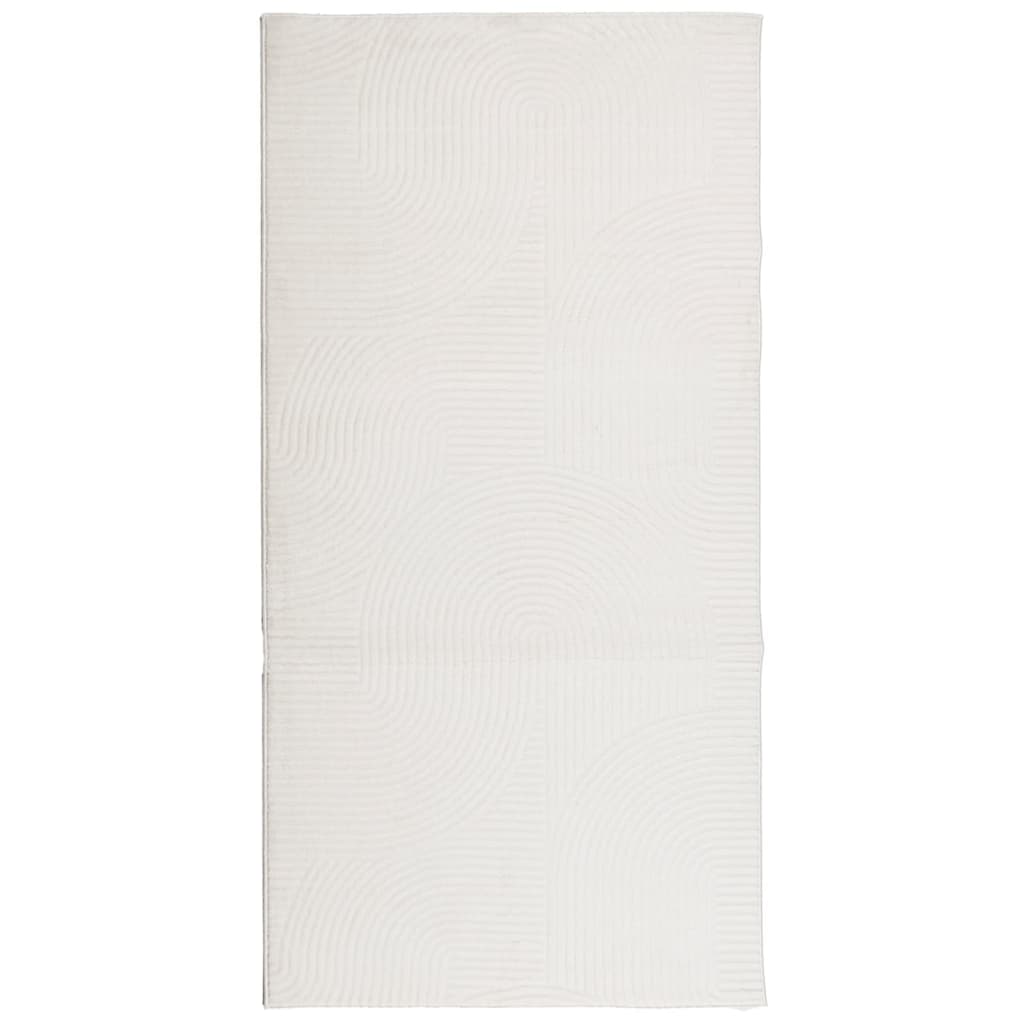 Vidaxl vloerkleed iza laagpolig scandinavisch 100x200 cm crèmekleurig