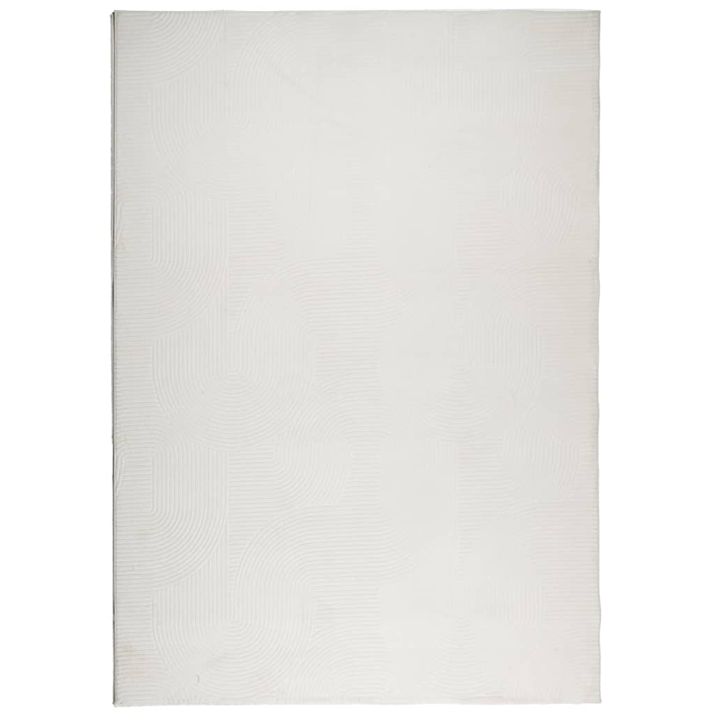 Vidaxl vloerkleed iza laagpolig scandinavisch 120x170 cm crèmekleurig