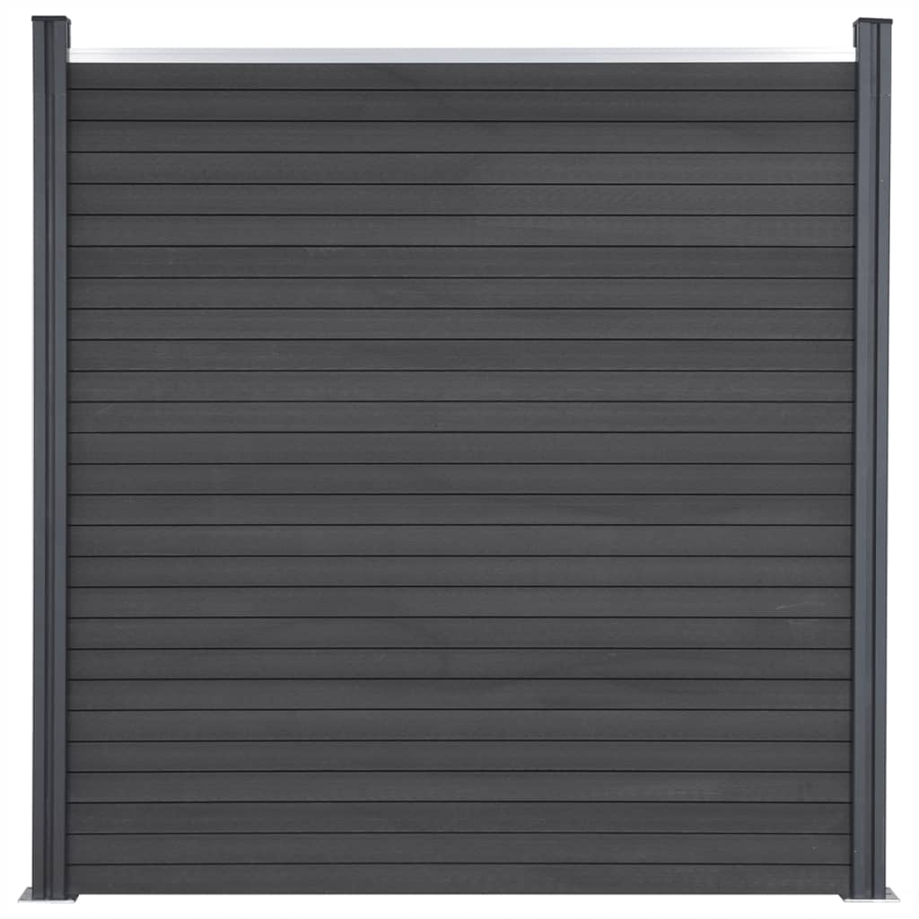 VidaXL Schuttingpaneelset 180x186 cm HKC grijs