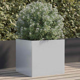 Vidaxl plantenbak 42x40x39 cm gegalvaniseerd staal zilverkleurig