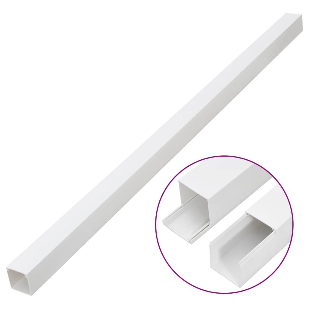 Vidaxl kabelgoot 50x25 mm 10 m pvc