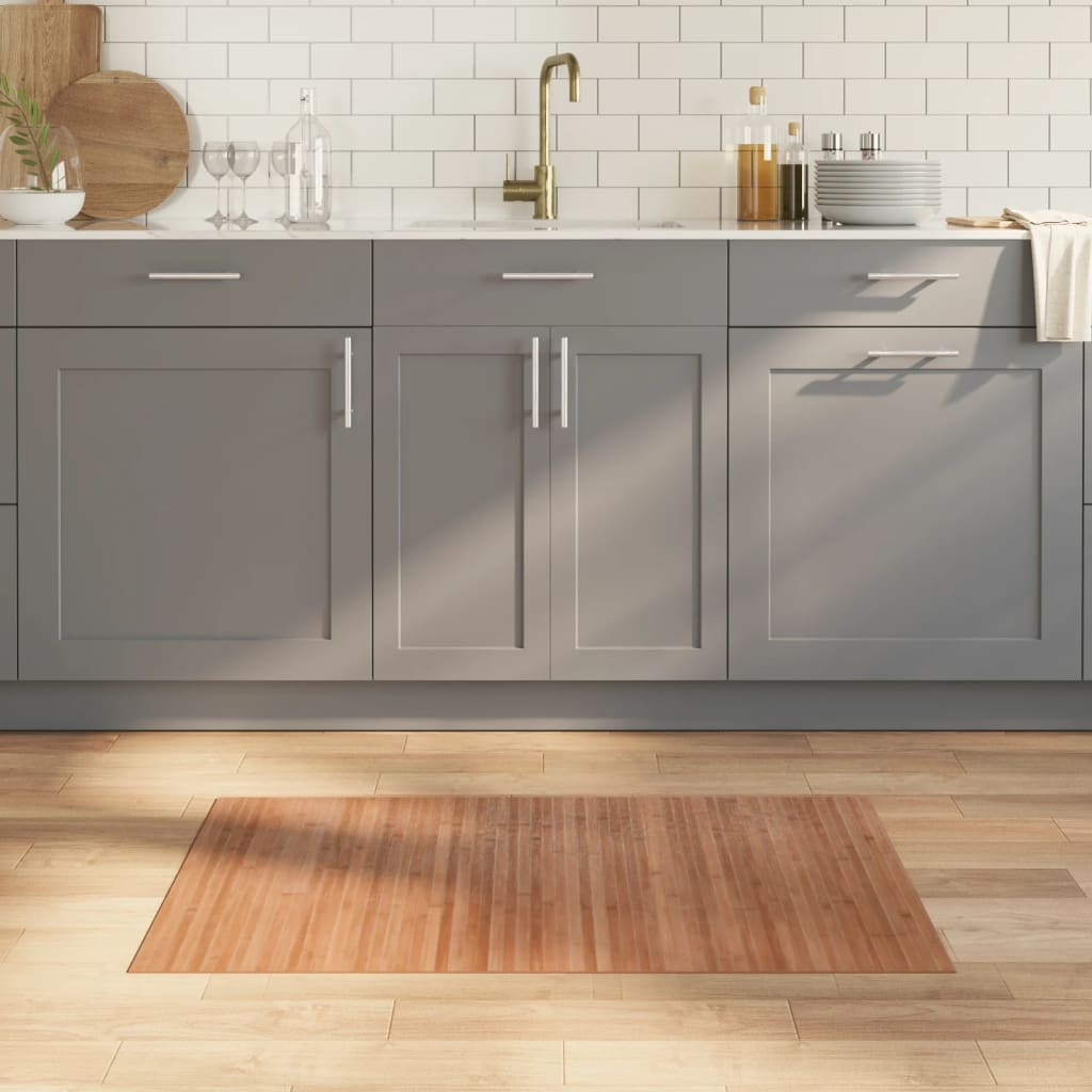Vidaxl vloerkleed rechthoekig 60x100 cm bamboe naturel