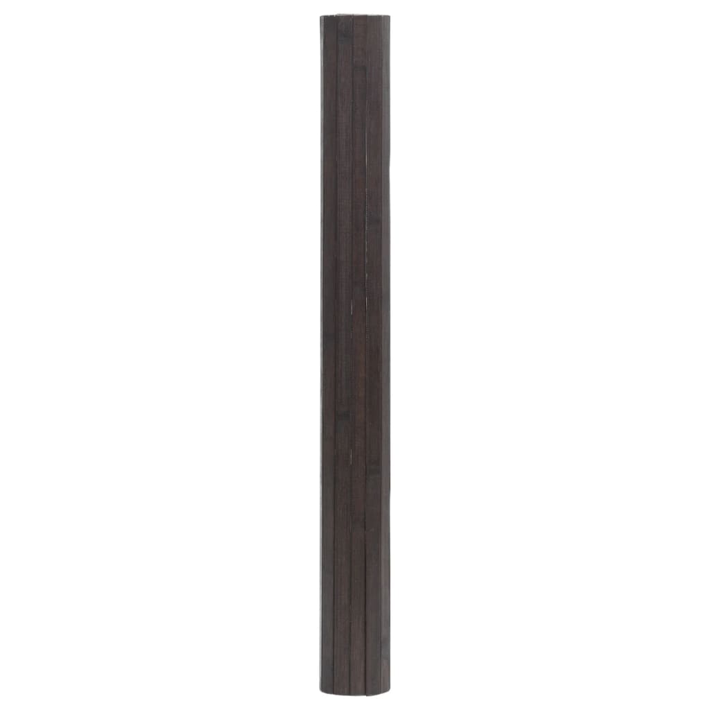 Vidaxl vloerkleed rechthoekig 70x400 cm bamboe donkerbruin