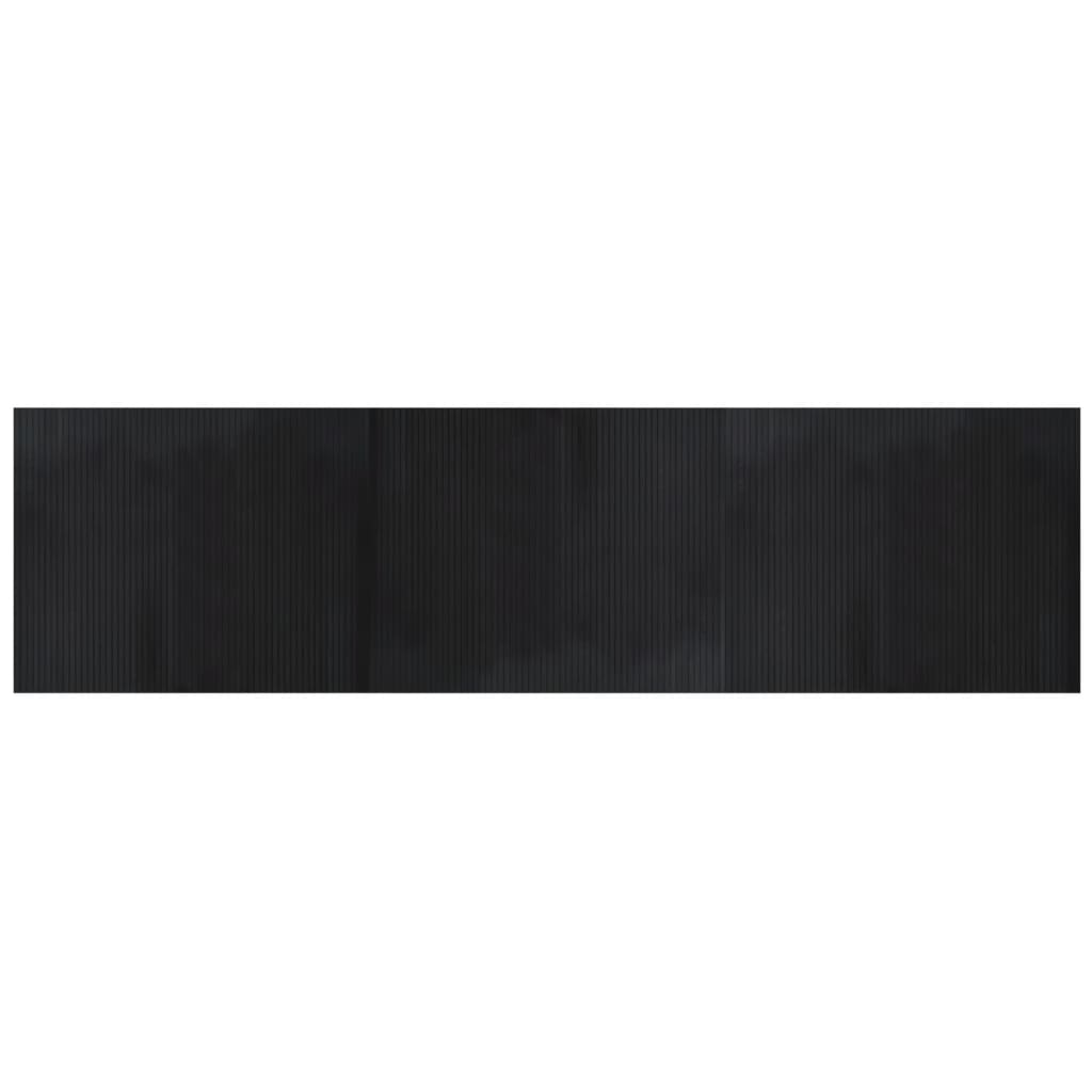 Vidaxl vloerkleed rechthoekig 80x300 cm bamboe zwart
