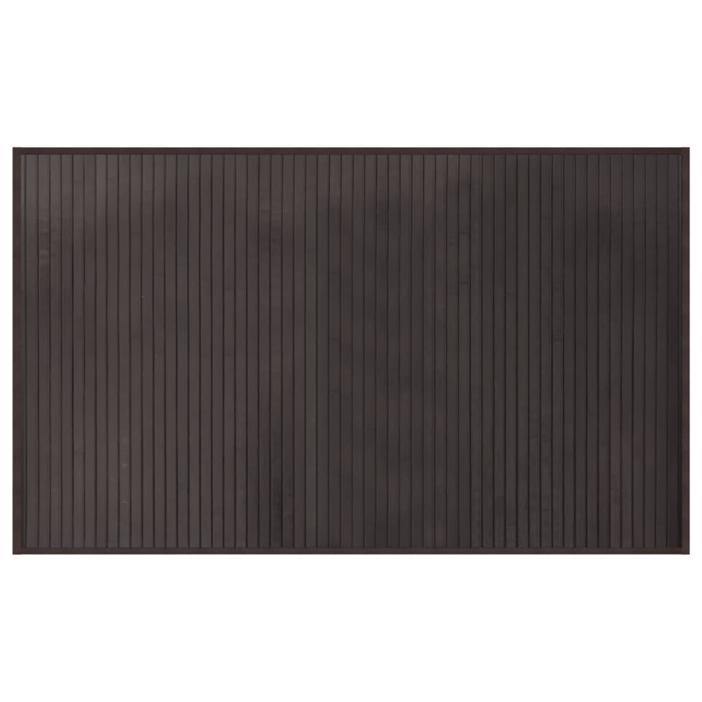 Vidaxl vloerkleed rechthoekig 60x100 cm bamboe donkerbruin