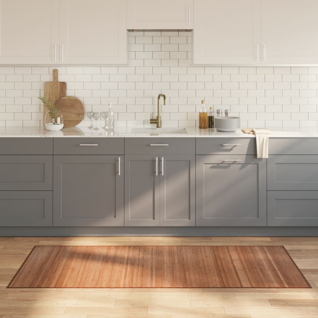 Vidaxl vloerkleed rechthoekig 80x200 cm bamboe naturel