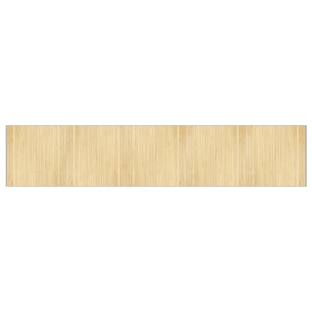 Vidaxl vloerkleed rechthoekig 100x1000 cm bamboe lichtnaturel