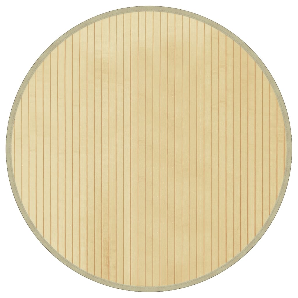 Vidaxl vloerkleed rond 60 cm bamboe lichtnaturel
