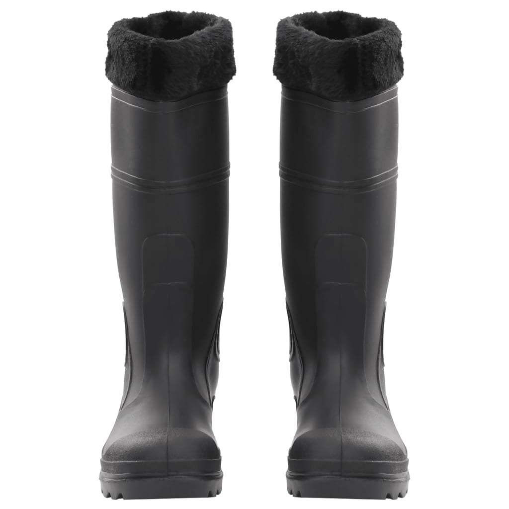 Vidaxl regenlaarzen met verwijderbare sokken maat 39 pvc zwart