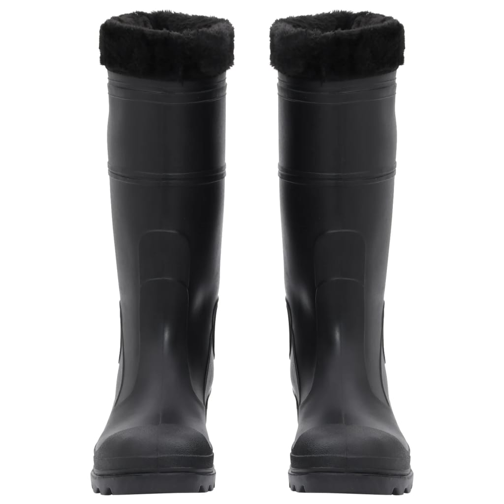 Vidaxl regenlaarzen met verwijderbare sokken maat 42 pvc zwart