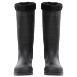 Vidaxl regenlaarzen met verwijderbare sokken maat 44 pvc zwart
