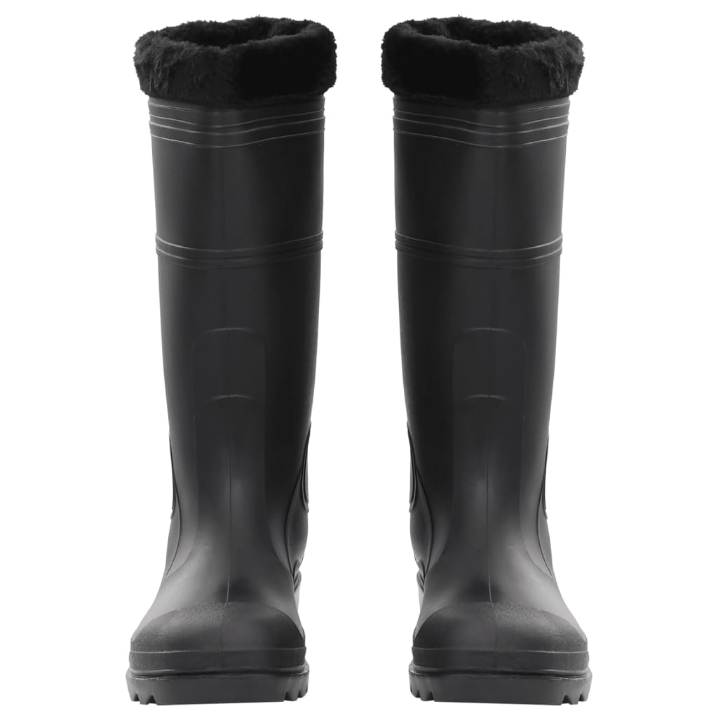 Vidaxl regenlaarzen met verwijderbare sokken maat 45 pvc zwart
