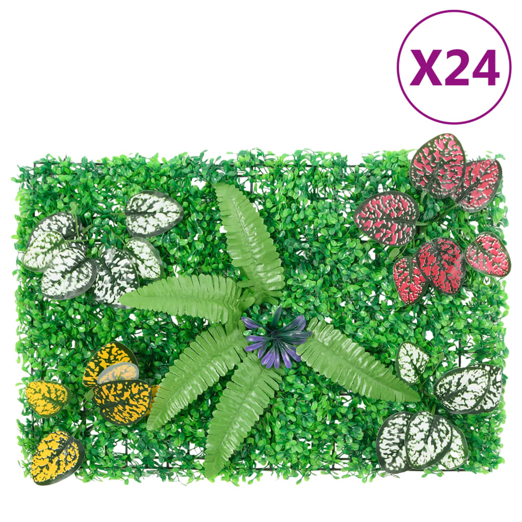Vidaxl hek met kunstplanten 24 st 40x60 cm groen