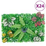 Vidaxl hek met kunstplanten 24 st 40x60 cm groen