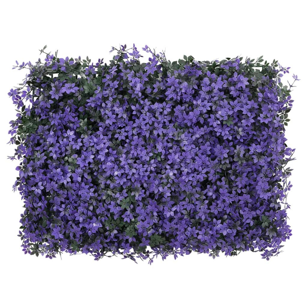 Vidaxl hek met kunstbladeren 6 st 40x60 cm paars
