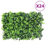 Vidaxl hek met kunstbladeren 24 st 40x60 cm groen