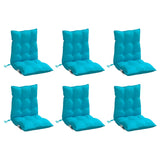 Vidaxl stoelkussens 6 st lage rug oxford stof turquoise
